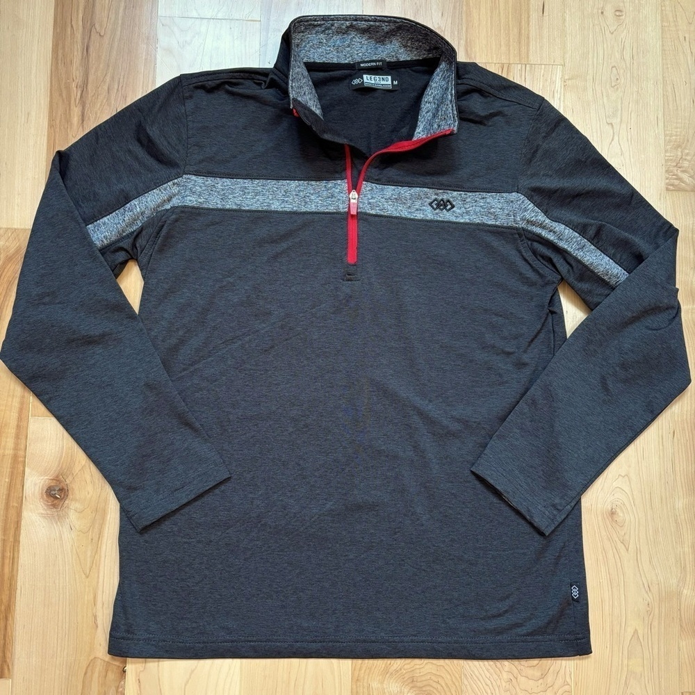 LEG3ND Legend Golf Modern Fit Long Sleeve Quarter 1/4 Zip Top